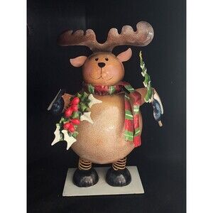 10" Wobbly Metal Reindeer